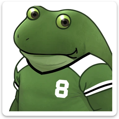 bufo in a football suit sticker
