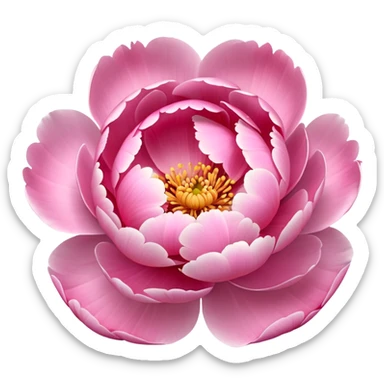 peony flower sticker