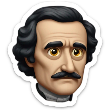 edgar allan poe mewing sticker
