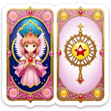 magical tarot-like card inspired by the Clow Cards from Cardcaptor Sakura sticker