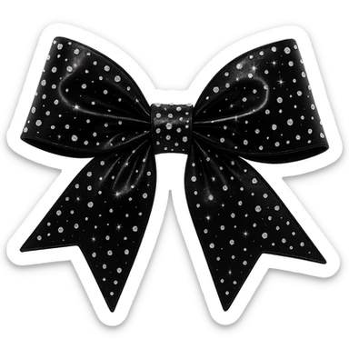 Remove any shadow from the image. Keep the kpop stage bow with rhinestones. Make it glossy and stylish with a transparent background. sticker