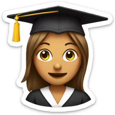 Graduate girl student sticker