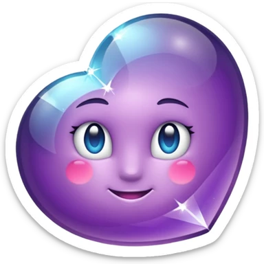 Cristal púrpura sticker