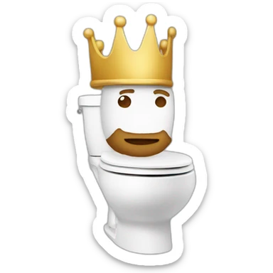 king toilet sticker