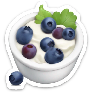 yoghurt bowl with grapes and blueberries sticker