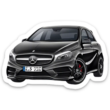 Black Mercedes a220 sticker