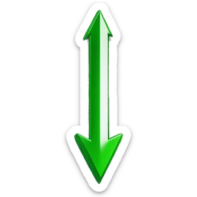green arrow pointing up sticker
