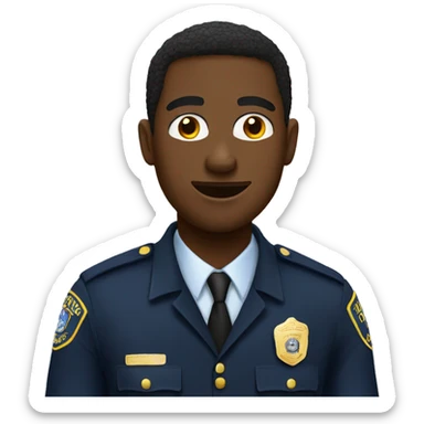 Black guy talking to police officer  sticker