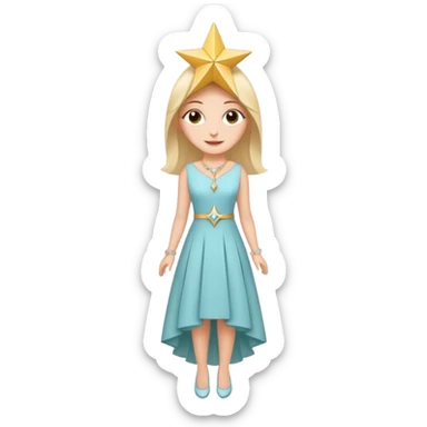 Elegant star mascot illustration inspired by a beauty brand logo, 4-pointed elongated star, sophisticated and minimal flat design, subtle feminine eyelashes, confident soft smile, in hex #250055 sticker