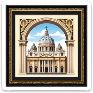 saint peter's church rome no frame sticker