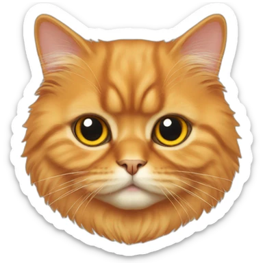 Orange persian cat sticker