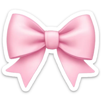 light pink bow sticker