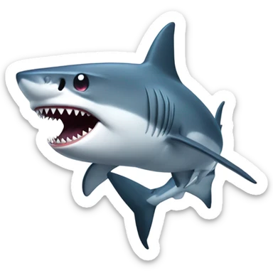 Shark with sixpack  sticker