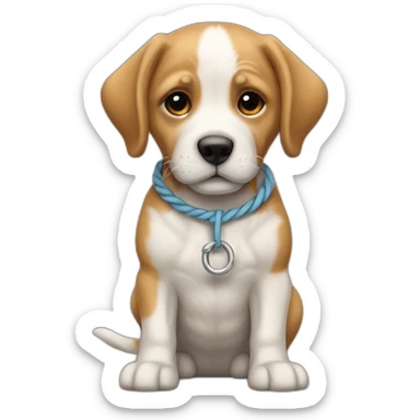 Un chien qui fait de la corde a soter sticker