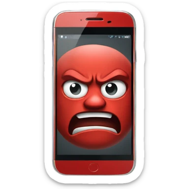 Furious Red smartphone  sticker