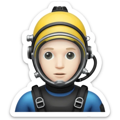 Underwater man sticker