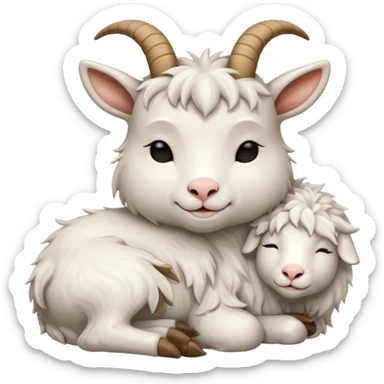 The sleeping goat sticker
