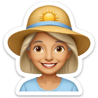  older woman in the country sticker
