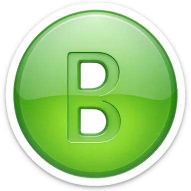 make emolji letter Б  light Green color sticker