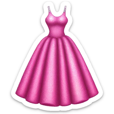 pink sparkly shiny dress sticker
