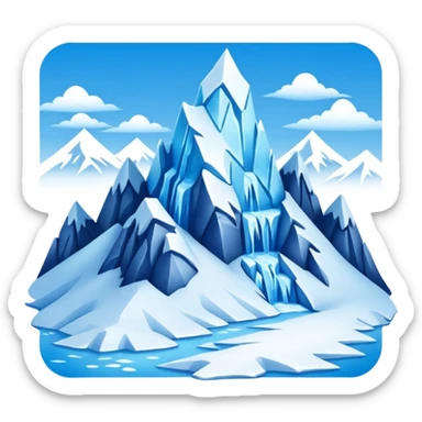 Ice Planet – frozen surface, icy mountains, blizzards sticker