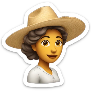 Mujer mulata con sombrero sticker