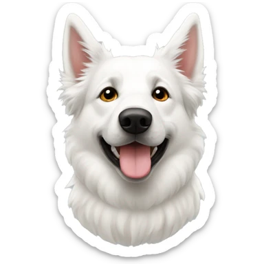 White Swiss shepherd  sticker