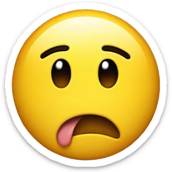 Emoji yellow face sticking out tongue cheekily sticker