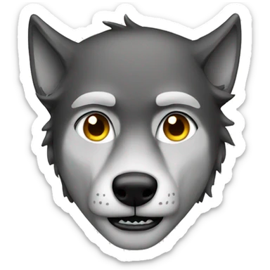 man but he's a wolf sticker