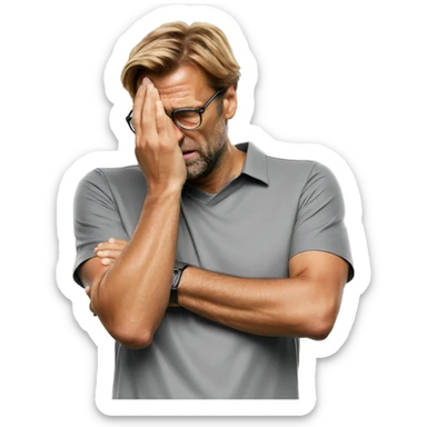 Jurgen Klopp facepalm emoji sticker