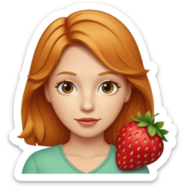 Strawberry blonde adult women sticker