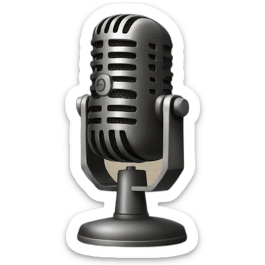 vintage podcast microphone sticker