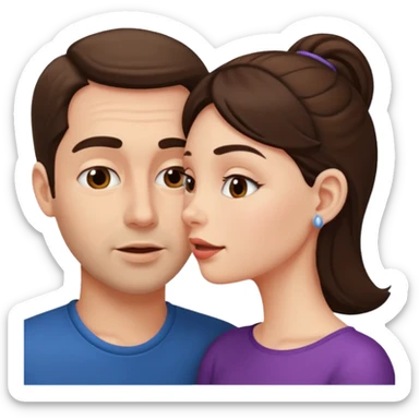 homme qui parle à l'oreille de la femme sticker