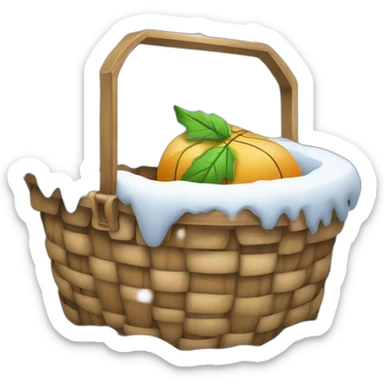 Panier de basket sous la neige sticker