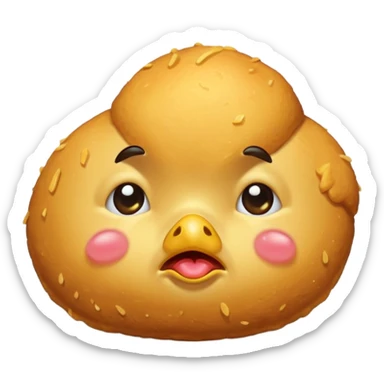 Crying chicken nuggets  sticker