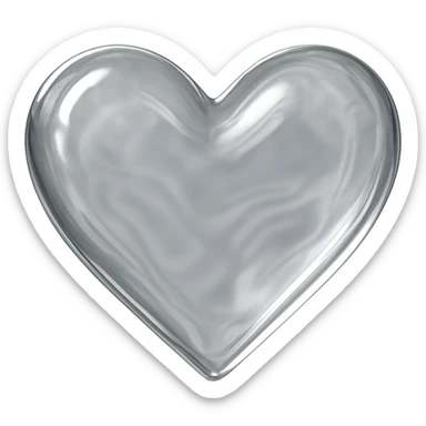 heart with a translucent glass effect sticker