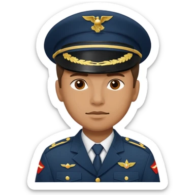 A technician in military uniform sticker