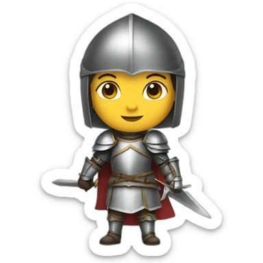 Girl-knight sticker