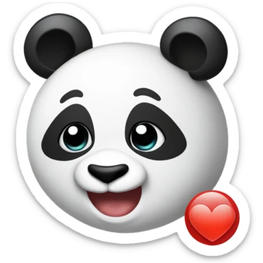 "i love you" sign holding by panda sticker