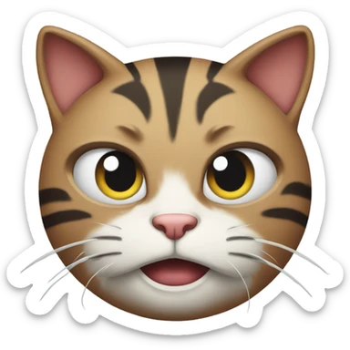 Threatening cat sticker
