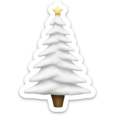 White Christmas tree sticker