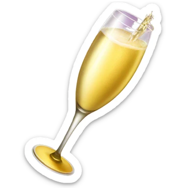 Jet champagne new years 2025 sticker