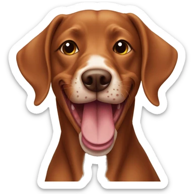 viszla dog winking sticker