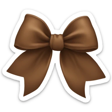 brown bow sticker