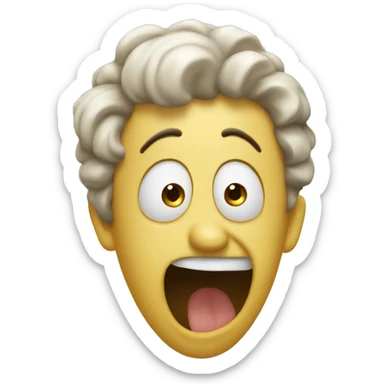 vomit from excitement and joy sticker