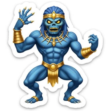 iron maiden monster powerslave egypt eddie elegante glamour sparkle dance sticker