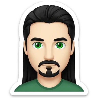 Kevin Richardson green eyes, long black hair sticker