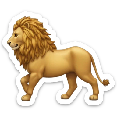 Cheval mélangé a un lion sticker