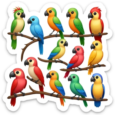 tropical animals sticker