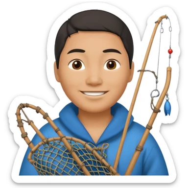 Inuit with nets sticker